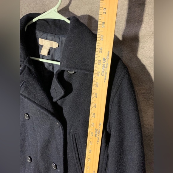 J. Crew Peacoat Insulated Navy Blue Dbl Breasted Wool & Rayon Size Petite Small - Picture 4 of 10